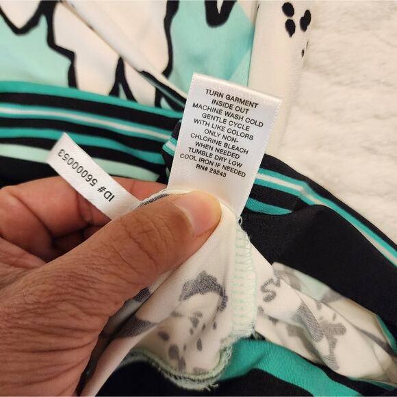 New York and Company Mint Black Belt Tie Floral Easter Spring Dress, Small - Picture 13 of 13